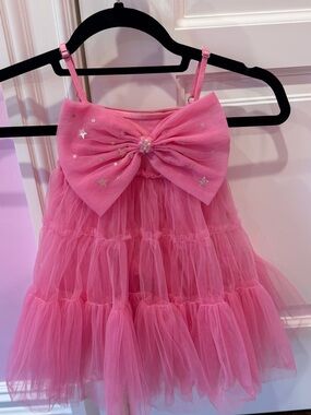 Ooh! La, La! Couture Pink Tulle Bow Party Dress